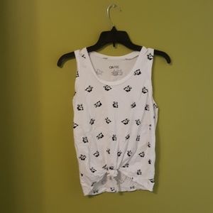 On Fire White Panda Tank
